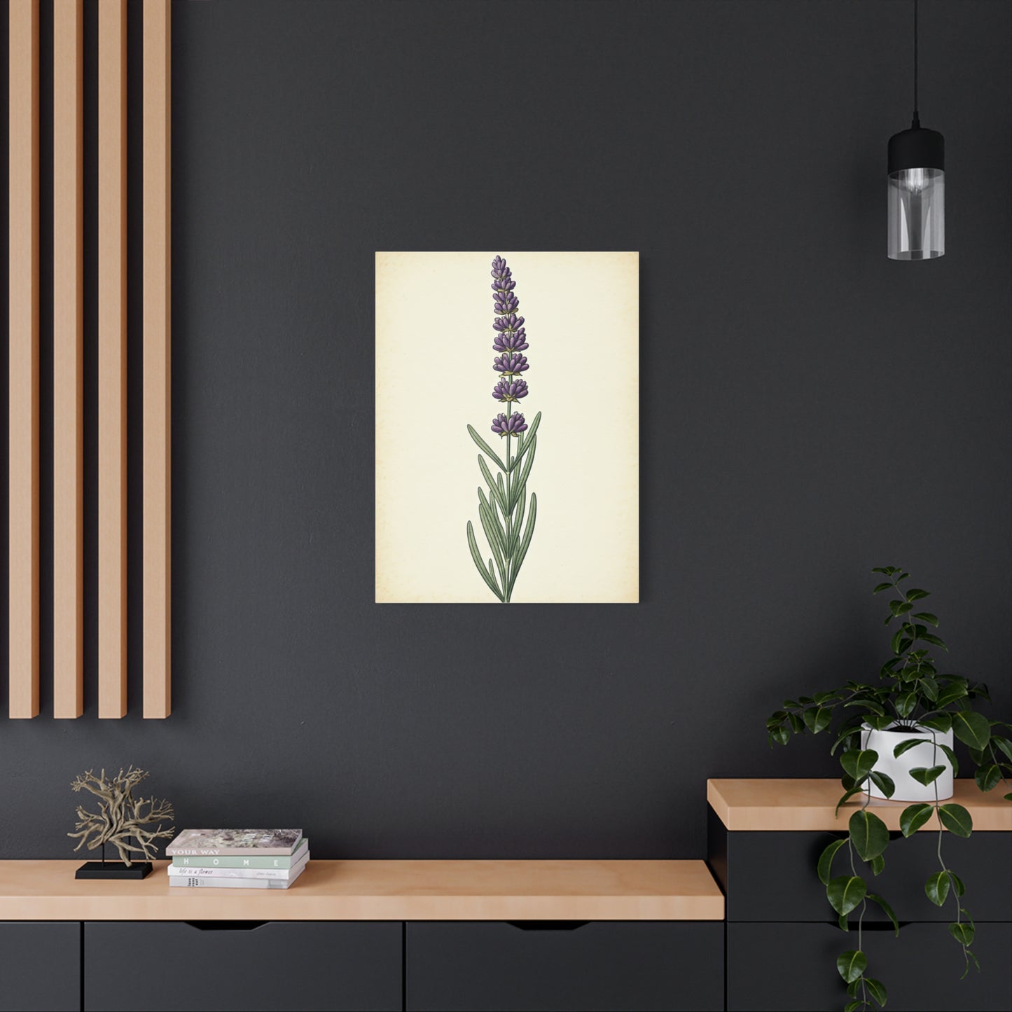 Lavender Stem Illustration Wall Art & Canvas Prints