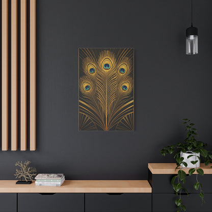 Gilded Peacock Elegance Wall Art & Canvas Prints