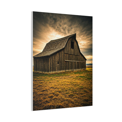 Golden Field Weathered Barn Wall Art & Canvas Prints