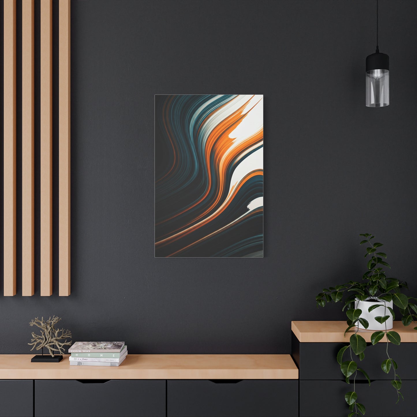 Dark Streamline Abstract Wall Art & Canvas Prints