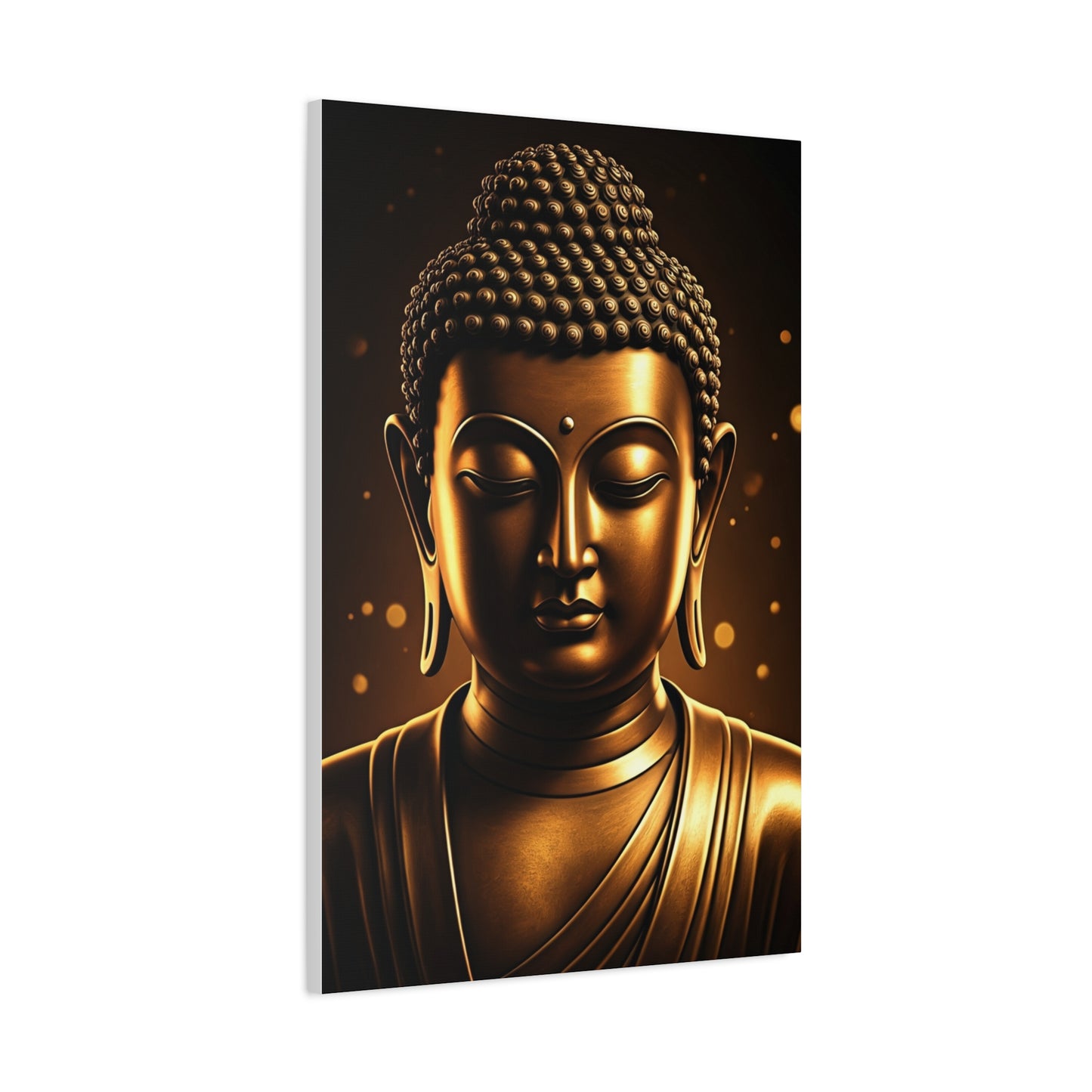 Golden Serenity Buddha Portrait Wall Art & Canvas Prints