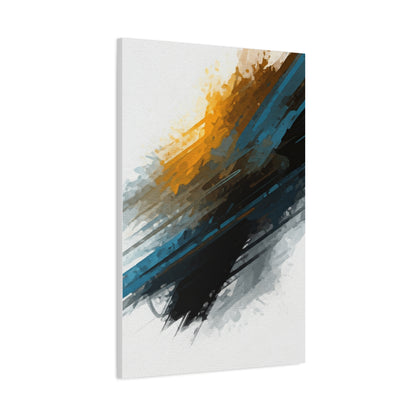 Gold and Blue Motion Abstract Wall Art & Canvas Prints