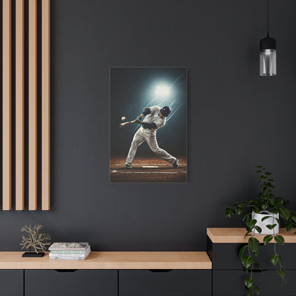 Baseball Player Spotlight Swing Drama Wall Art & Canvas Prints