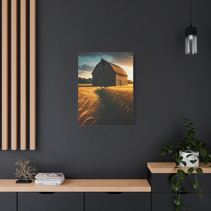 Harvest Field Barn at Sunset Wall Art & Canvas Prints