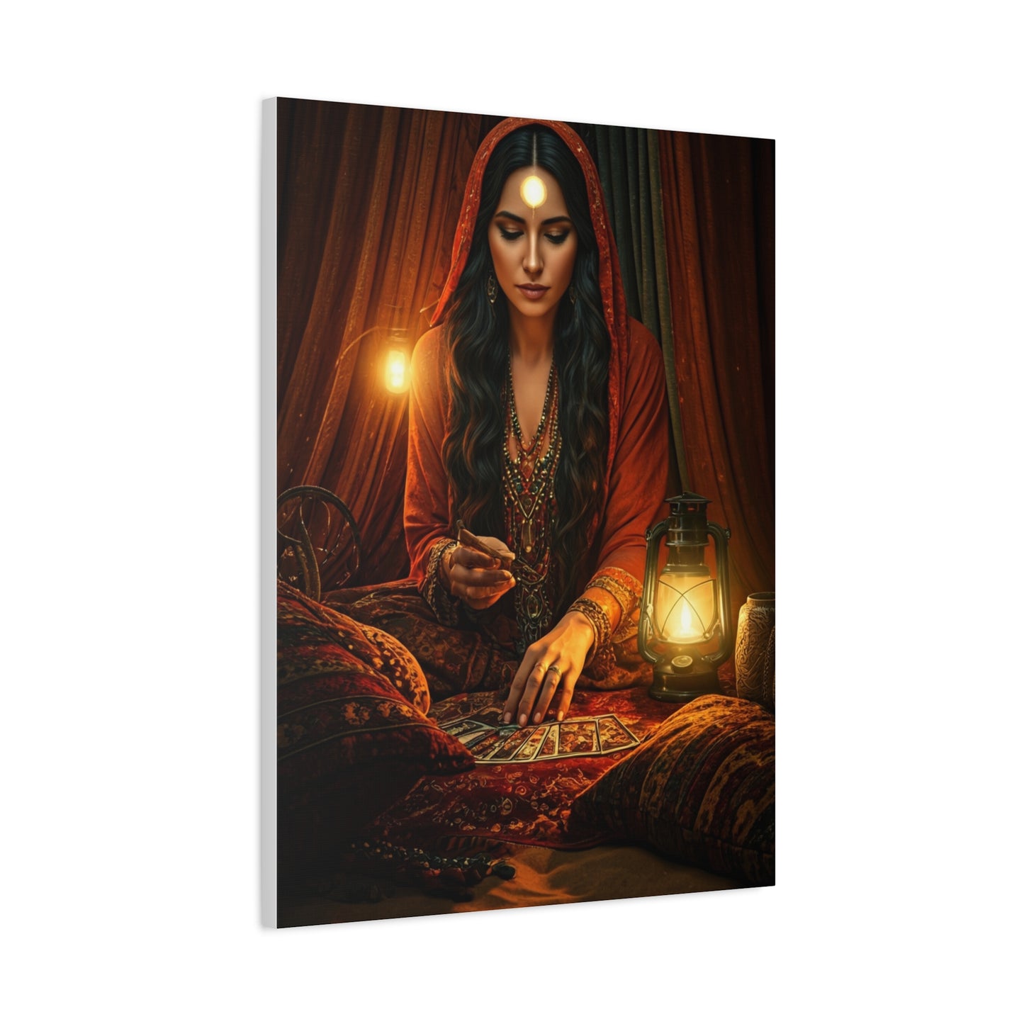 Bohemian Tarot Reader by Lantern Light Wall Art & Canvas Prints