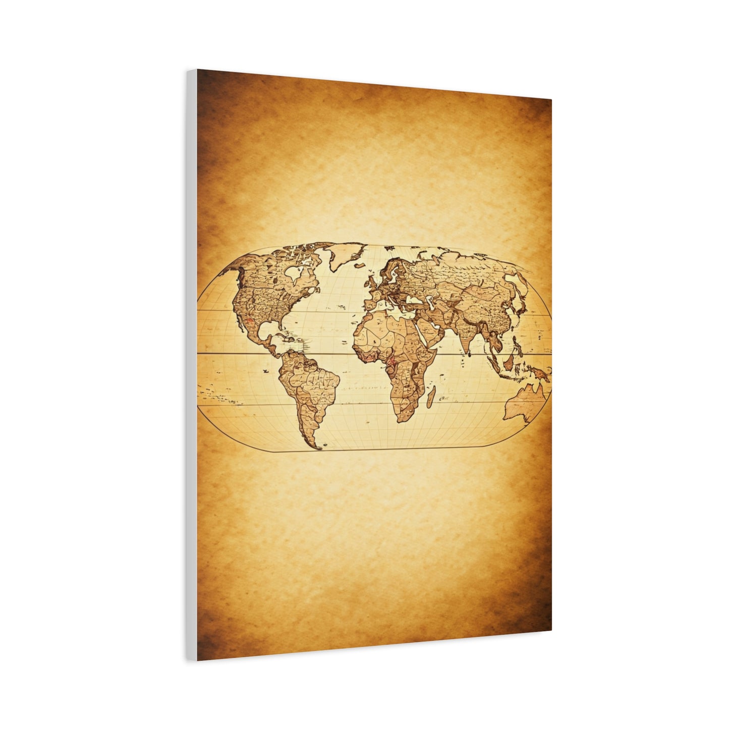 Modern Vintage Silhouette World Map Wall Art & Canvas Prints