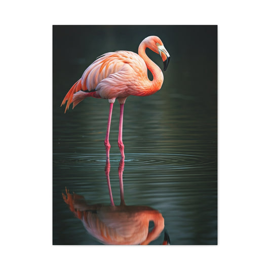 Flamingo Reflection Grace Wall Art & Canvas Prints
