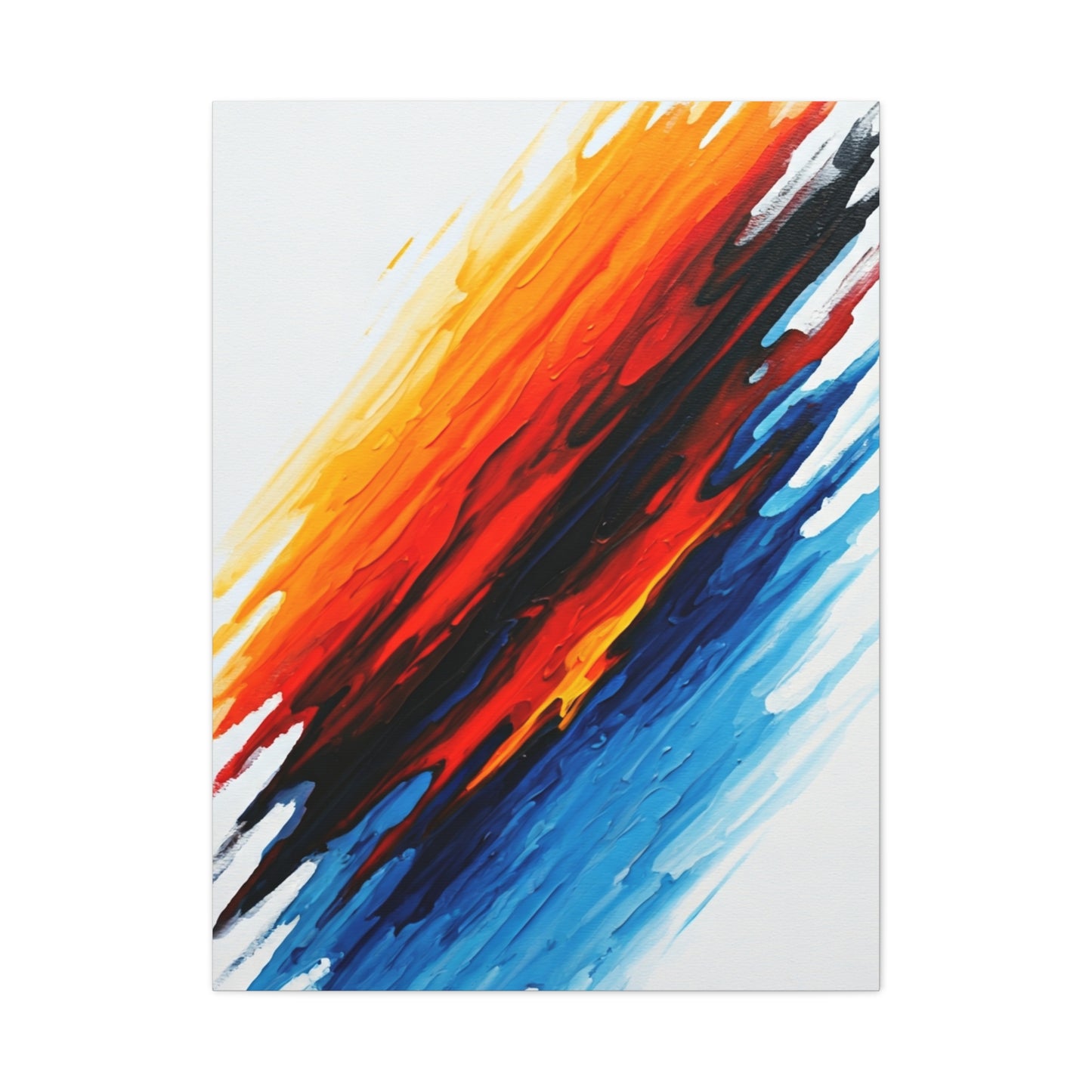 Expressive Red and Blue Abstract Wall Art & Canvas Prints
