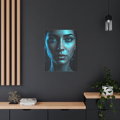 Ethereal Blue Gaze Portrait Wall Art & Canvas Prints