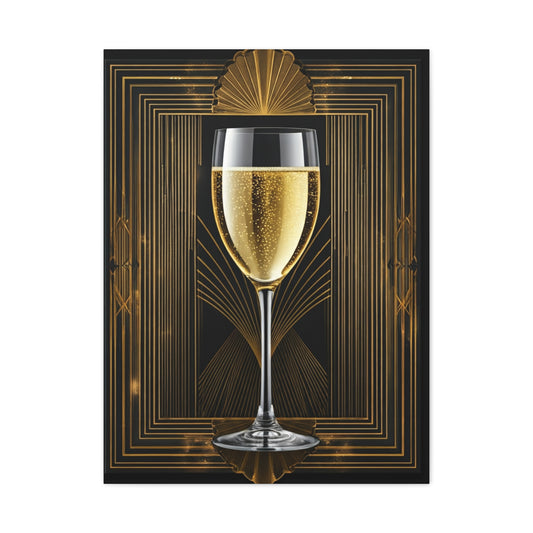 Champagne Celebration Art Deco Wall Art & Canvas Prints