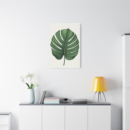 Monstera Leaf Illustration Wall Art & Canvas Prints