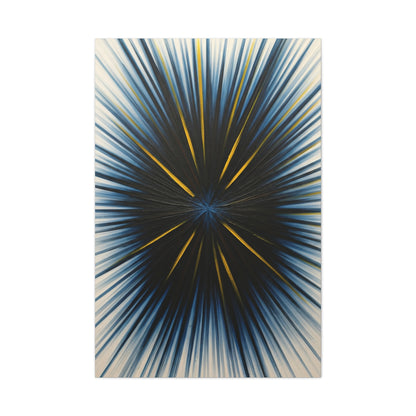 Radiating Blue and Gold Abstract Wall Art & Canvas Prints