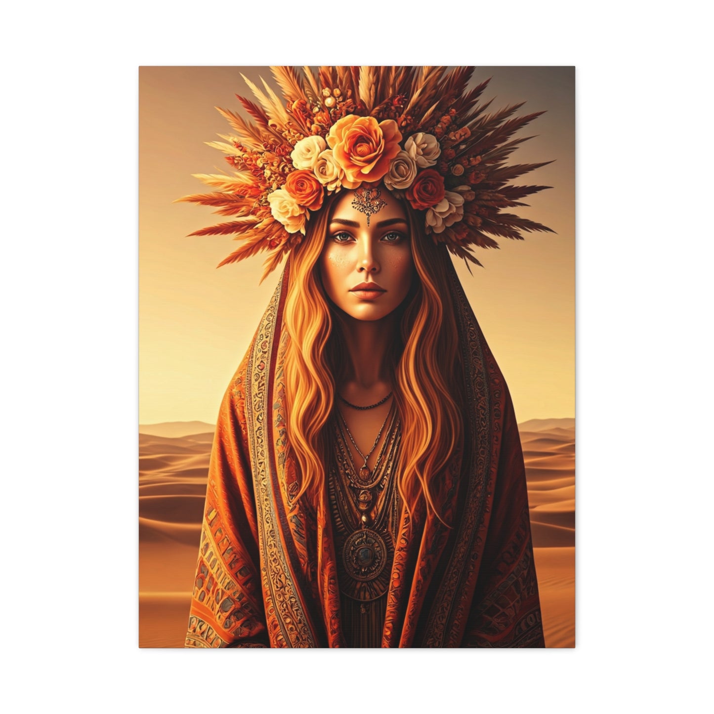 Bohemian Floral Crown Muse Wall Art & Canvas Prints