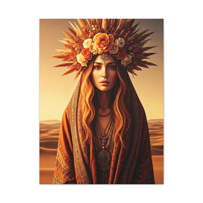 Bohemian Floral Crown Muse Wall Art & Canvas Prints
