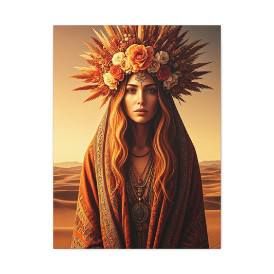 Bohemian Floral Crown Muse Wall Art & Canvas Prints