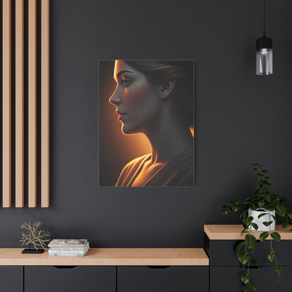 Soft Profile Glow Portrait Wall Art & Canvas Prints