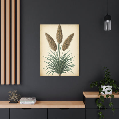 Wild Grass and Seed Heads Illustration Wall Art & Canvas Prints