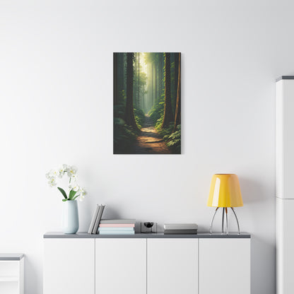 Misty Woodland Path Serenity Wall Art & Canvas Prints