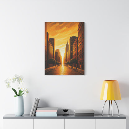 Golden Avenue at Dusk Wall Art & Canvas Prints