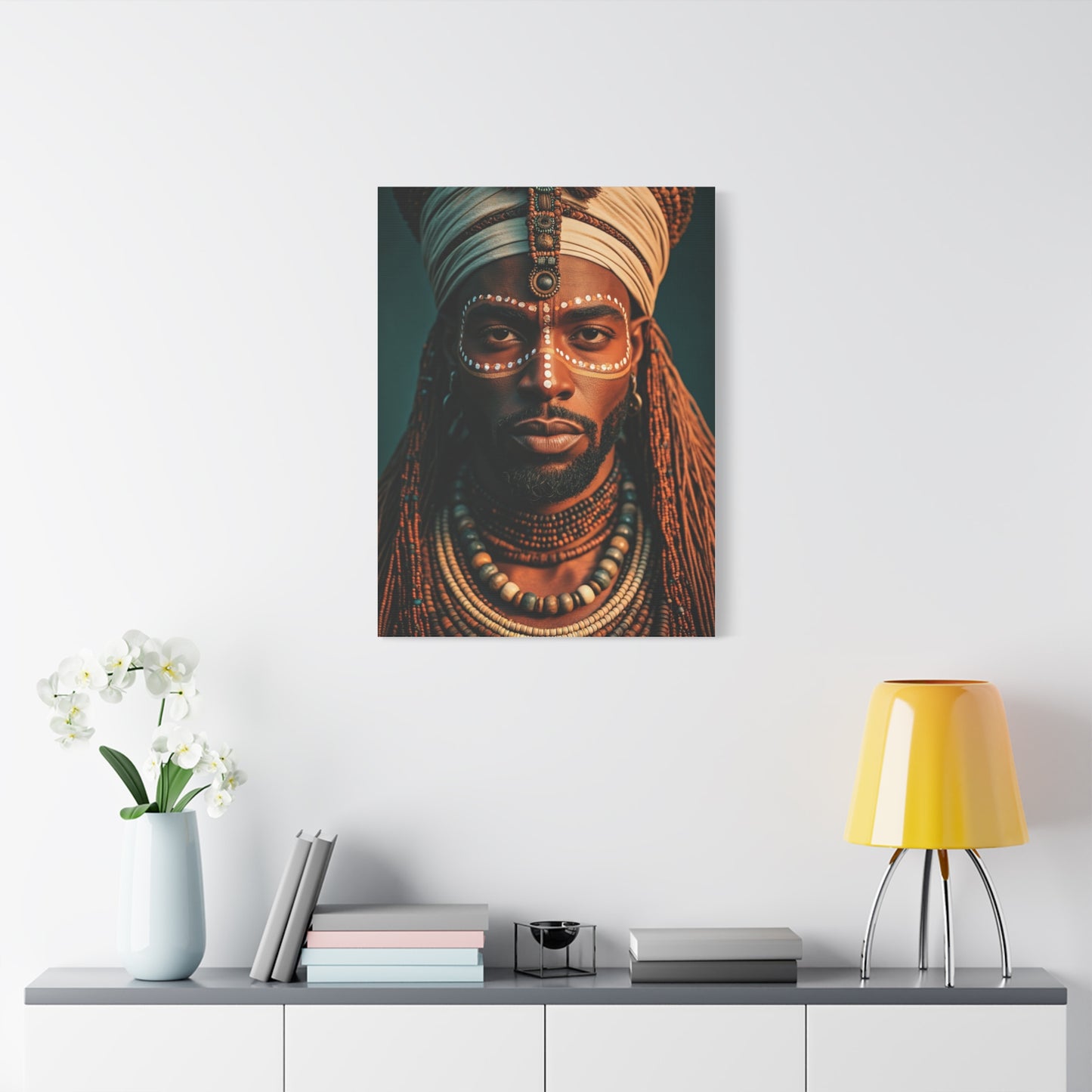 Tribal Essence Beaded Portrait Wall Art & Canvas Prints