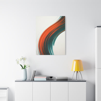 Curved Ember Flow Abstract Wall Art & Canvas Prints