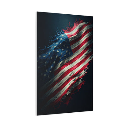 Artistic Brushstroke Flag of Freedom Wall Art & Canvas Prints