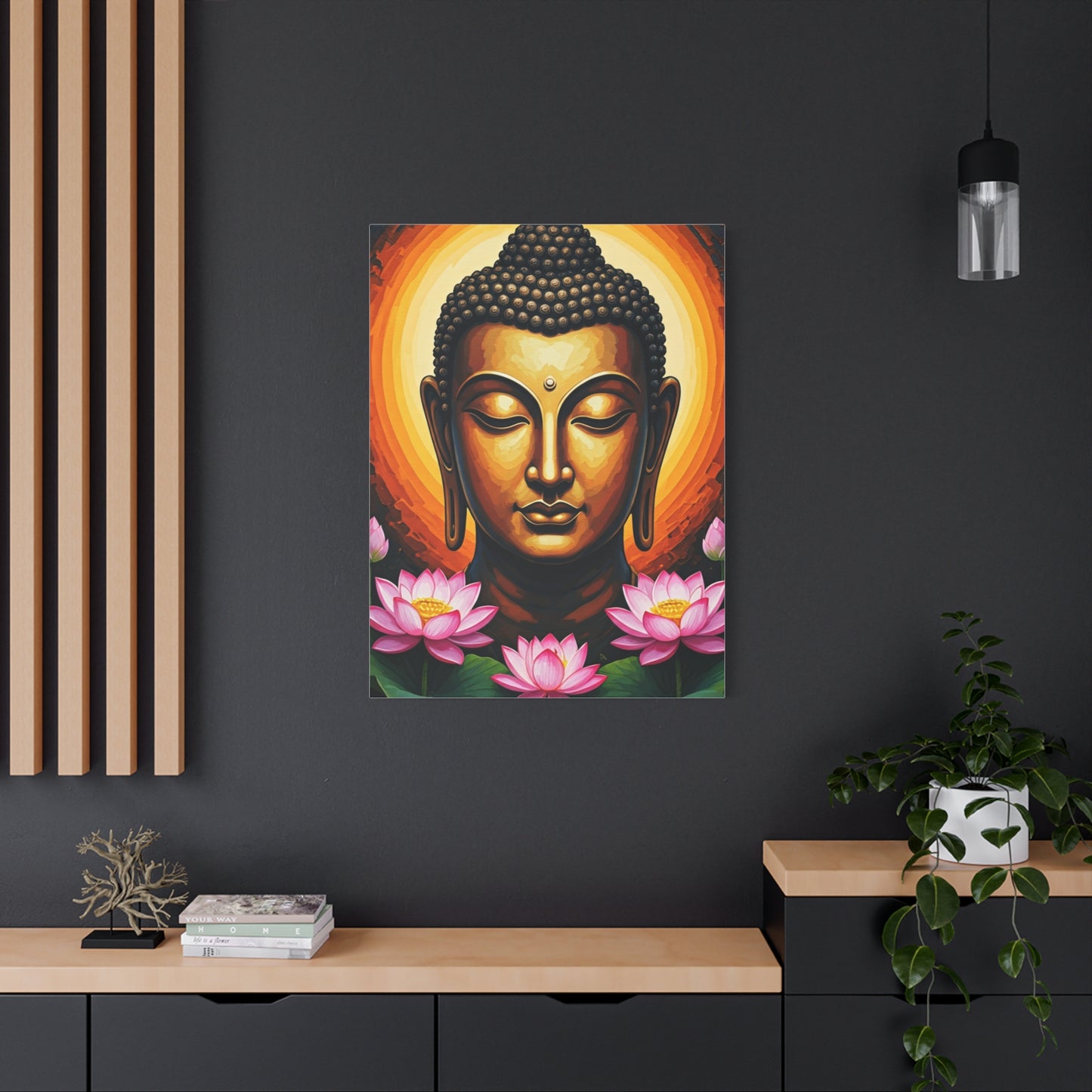 Golden Halo Buddha Close-Up Wall Art & Canvas Prints