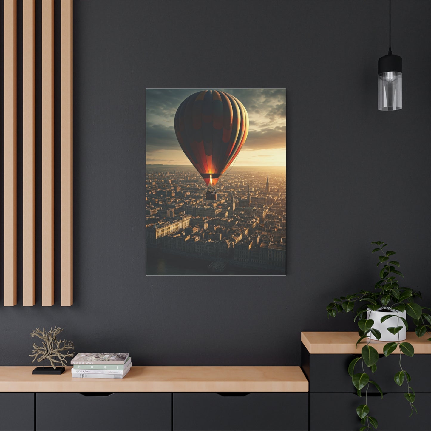 Hot Air Balloon City Horizon Wall Art & Canvas Prints