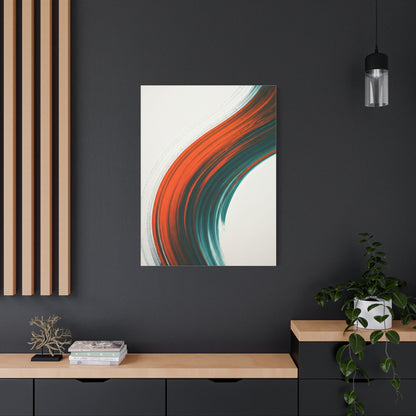 Curved Ember Flow Abstract Wall Art & Canvas Prints