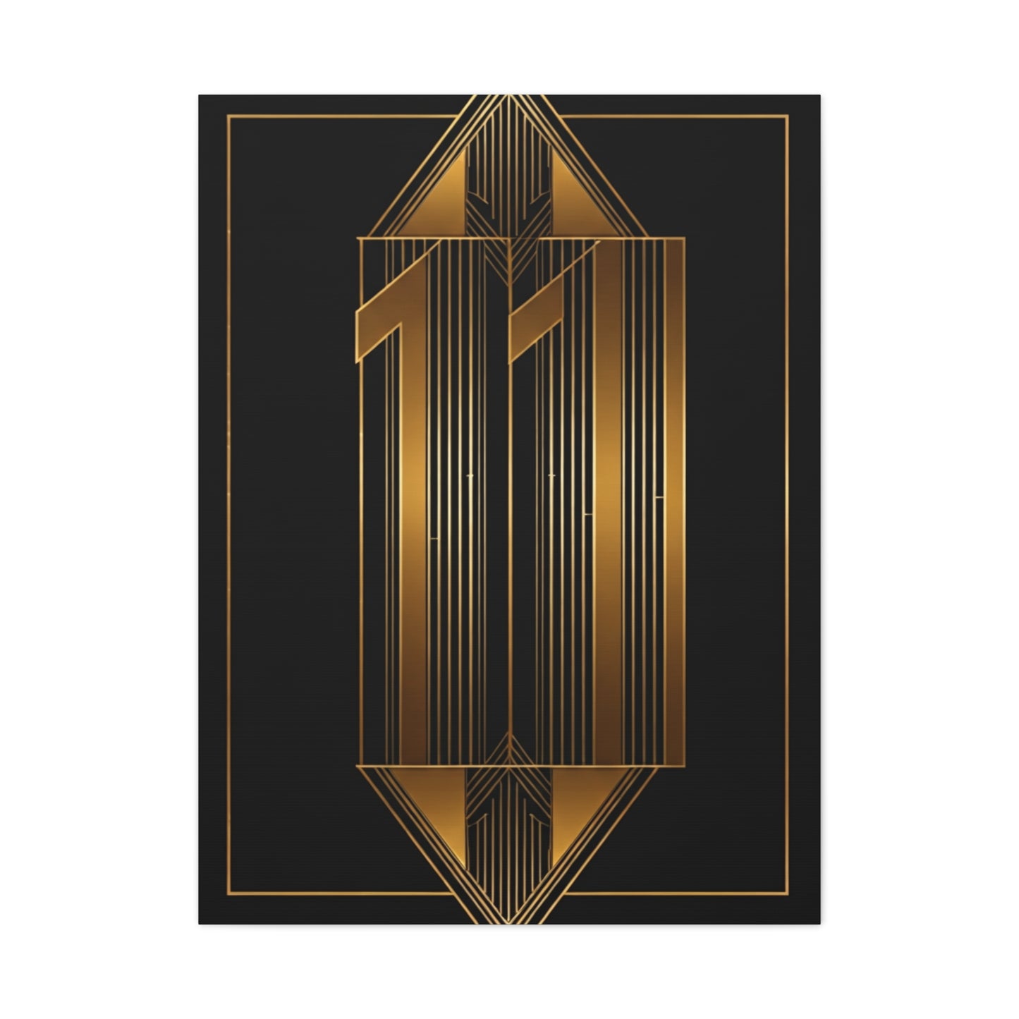 Art Deco Eleven Luxe Number Wall Art & Canvas Prints
