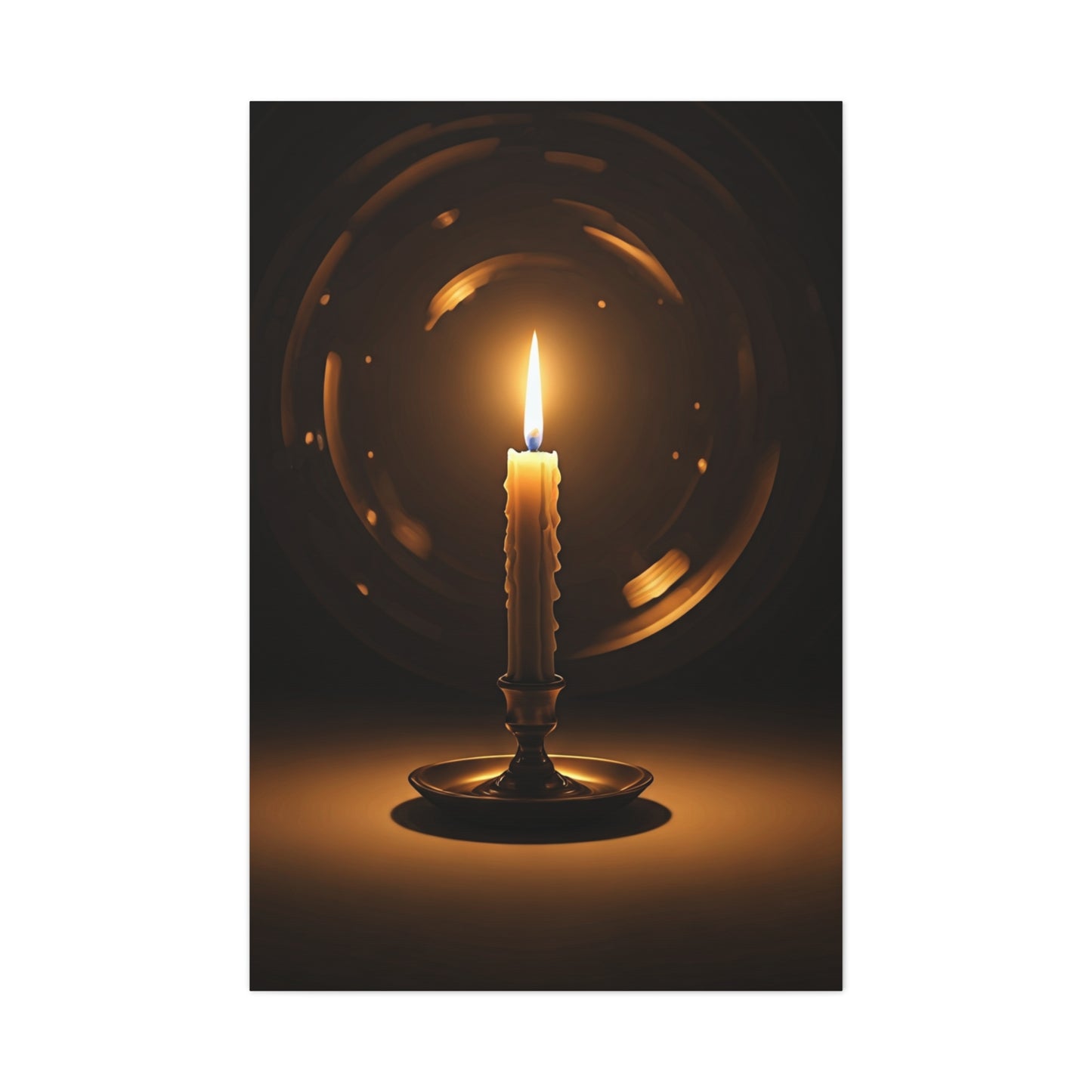 Candlelight Serenity Minimal Wall Art & Canvas Prints