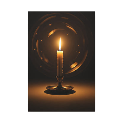 Candlelight Serenity Minimal Wall Art & Canvas Prints