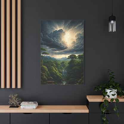 Stormlight Over Emerald Jungle Valley Wall Art & Canvas Prints