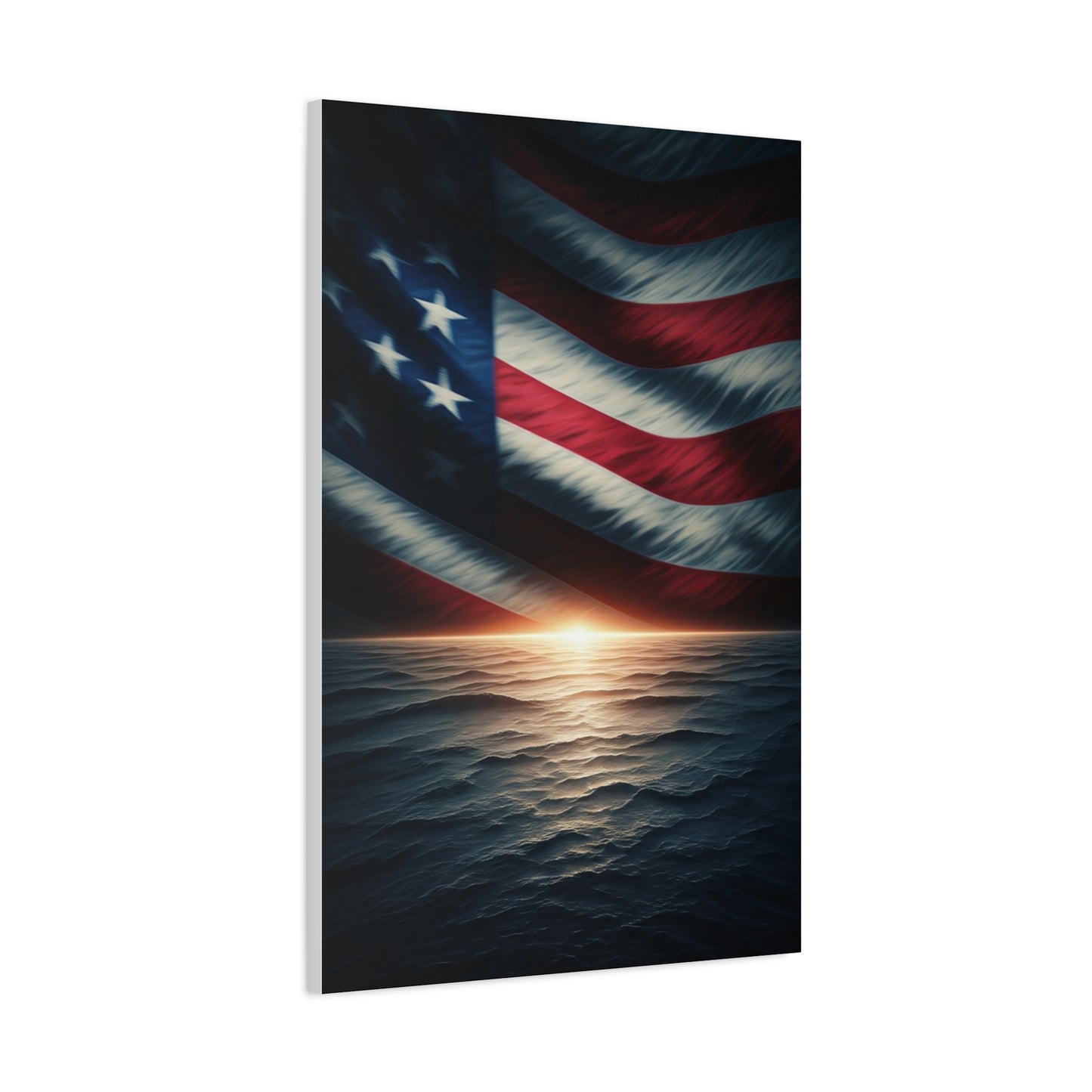 Flag Reflections at Sunset Wall Art & Canvas Prints
