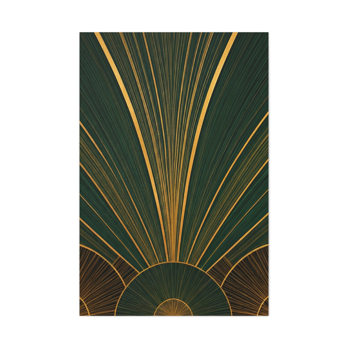 Emerald Deco Fanburst Wall Art & Canvas Prints