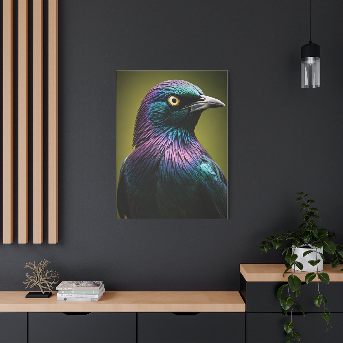 Iridescent Pigeon Portrait Wall Art & Canvas Prints