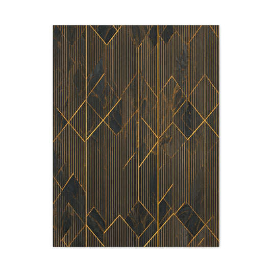 Golden Geometry Noir Wall Art & Canvas Prints
