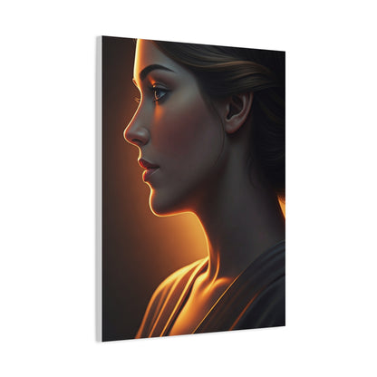 Soft Profile Glow Portrait Wall Art & Canvas Prints