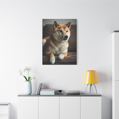 Cozy Shiba Serenity Wall Art & Canvas Print
