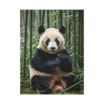 Gentle Panda Among Bamboo Wall Art & Canvas Prints
