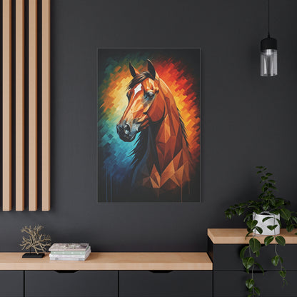 Geometric Spectrum Horse Portrait Wall Art & Canvas Prints