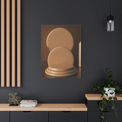 Sculptural Circular Podium Minimal Wall Art & Canvas Prints