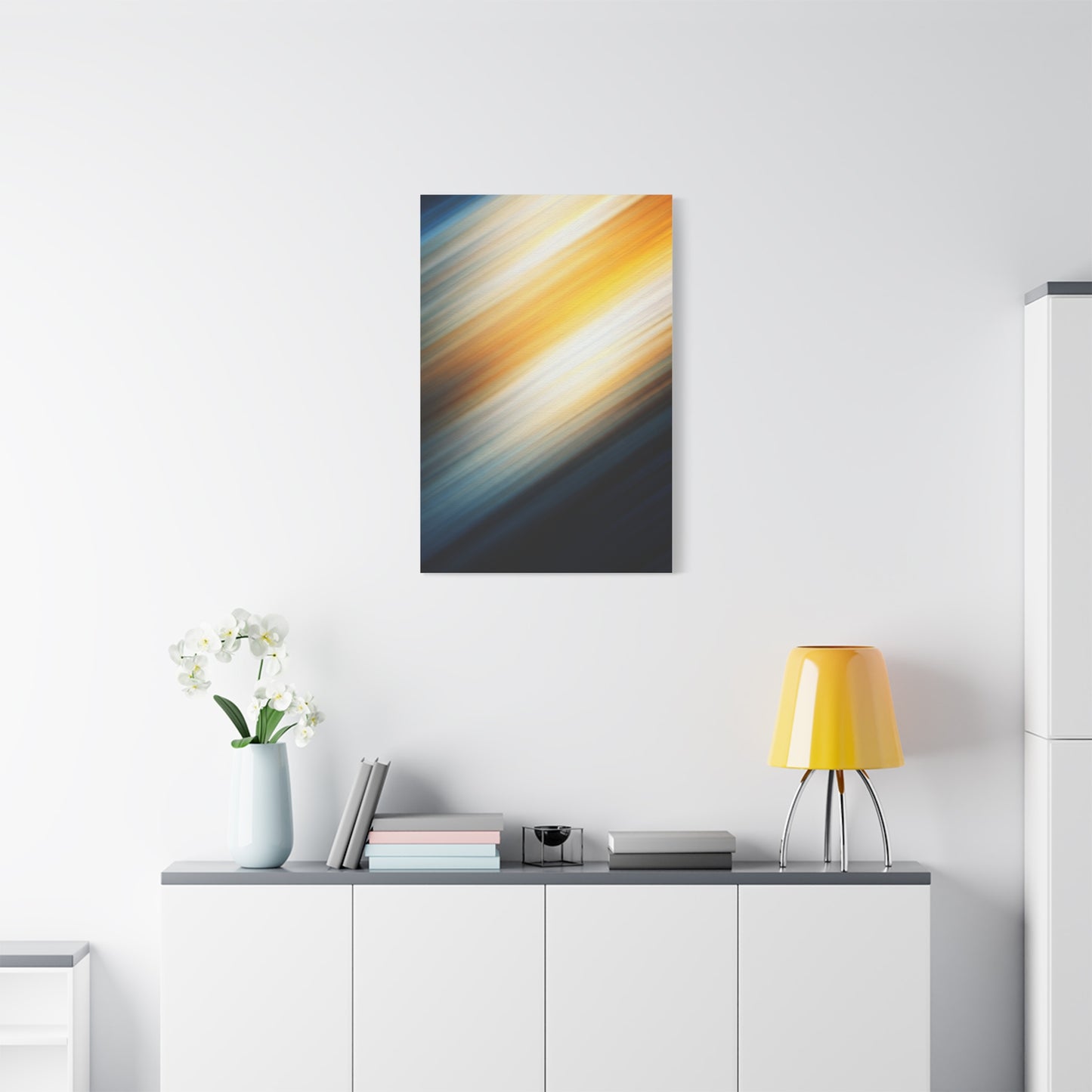 Soft Golden Motion Abstract Wall Art & Canvas Prints