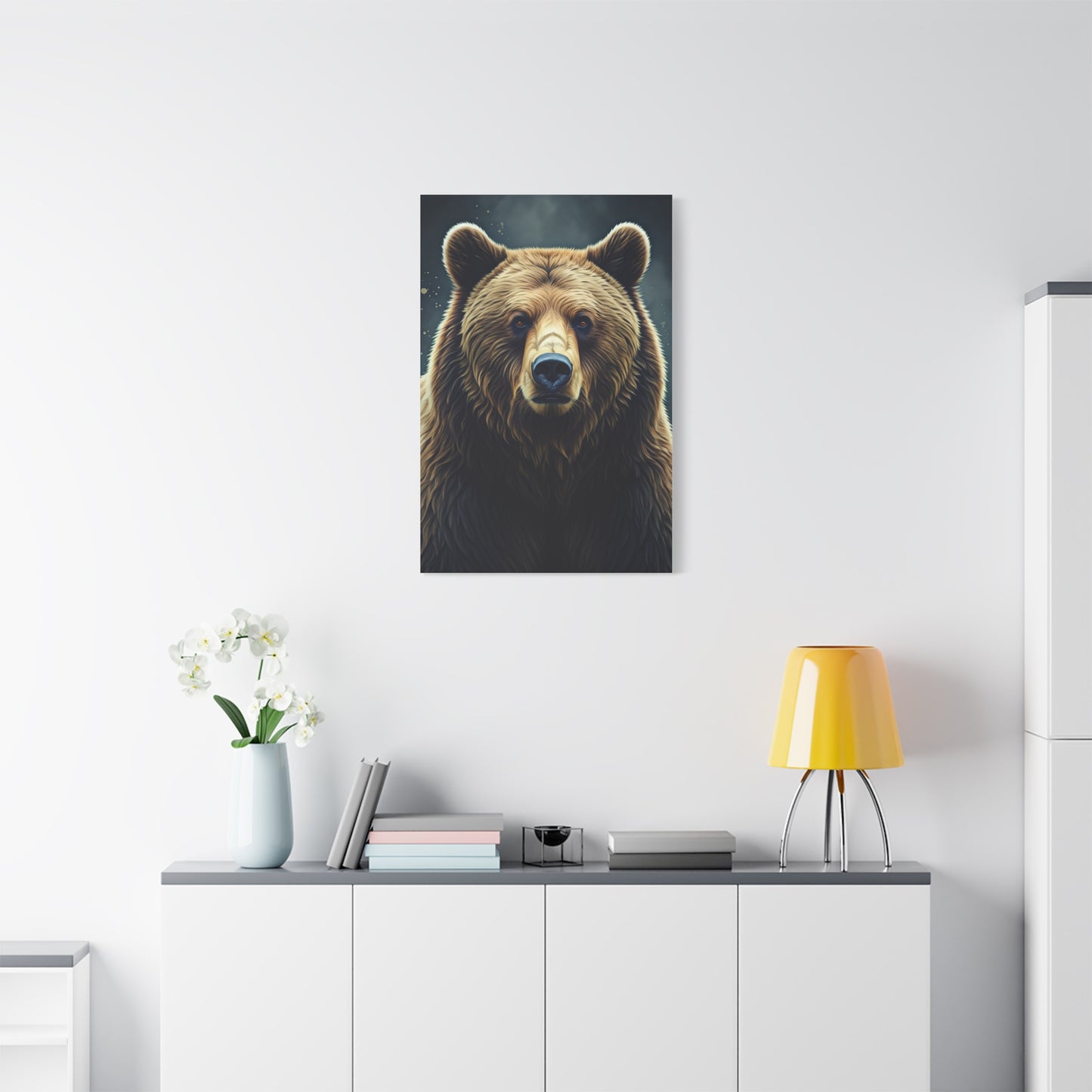 Geometric Style Brown Bear Wall Art & Canvas Prints