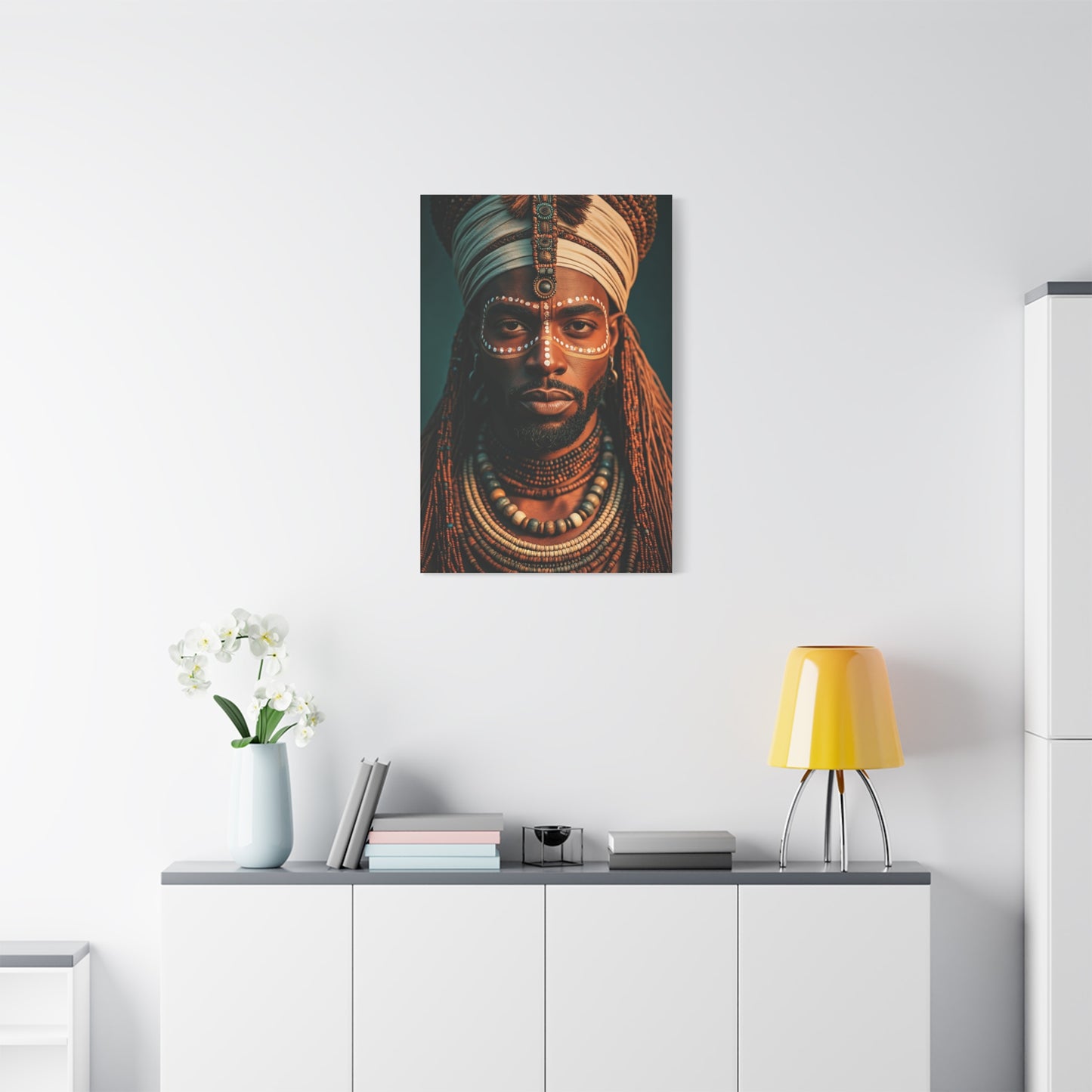 Tribal Essence Beaded Portrait Wall Art & Canvas Prints