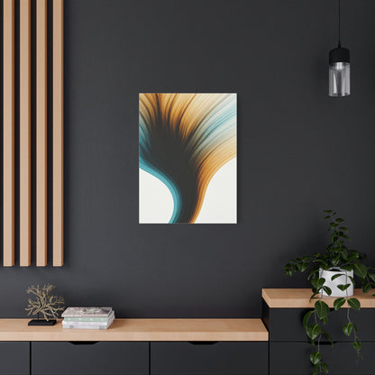 Flowing Gold and Teal Abstract Wall Art & Canvas Prints