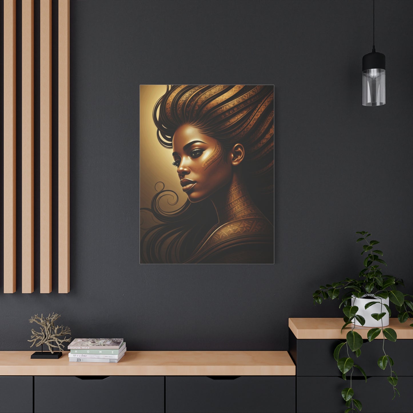 Golden Breeze Goddess Portrait Wall Art & Canvas Prints