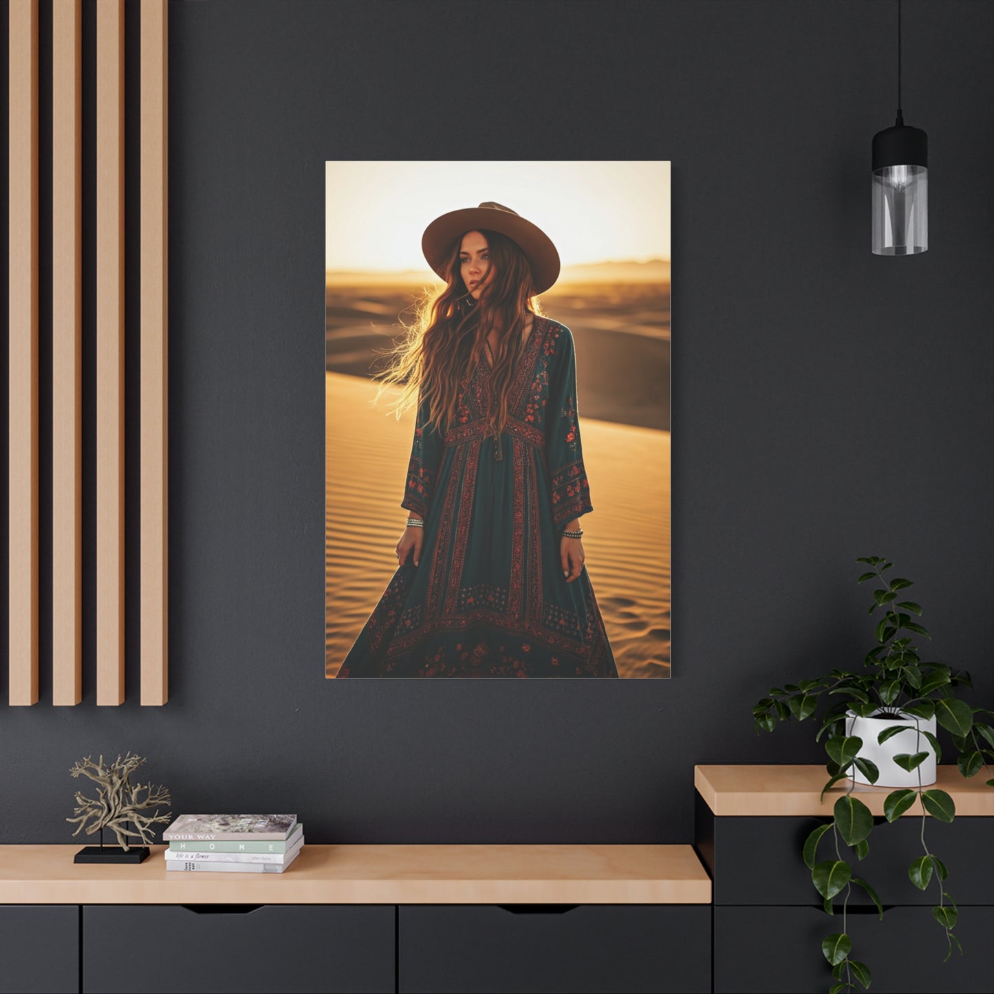 Desert Bohemian Wanderer Woman Wall Art & Canvas Prints