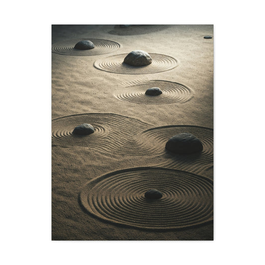 Zen Stone Ripples Wall Art & Canvas Prints