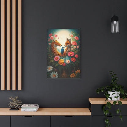 Floral Harmony Wildlife Portrait Wall Art & Canvas Prints
